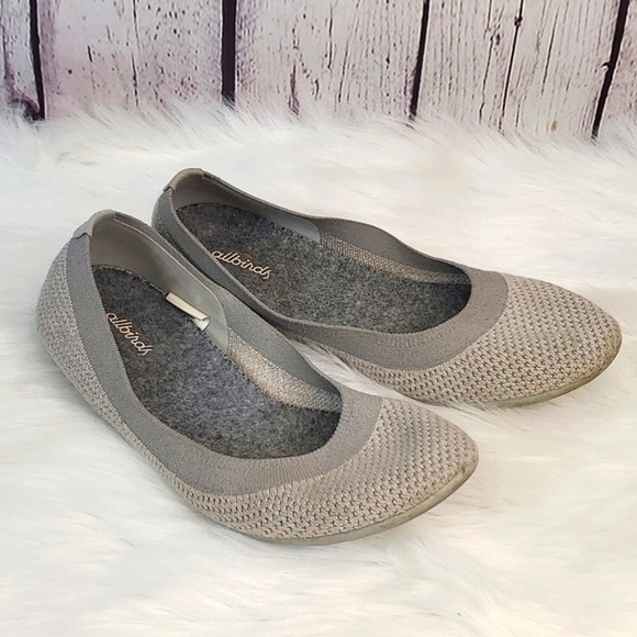 Allbirds Tree Breezers Ballet Flats Slate Gray Knit Comfy Slip-on Shoes Size 9 - Picture 7 of 17